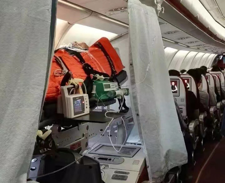 霸州市跨国医疗包机、航空担架